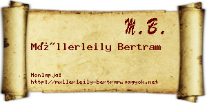 Müllerleily Bertram névjegykártya